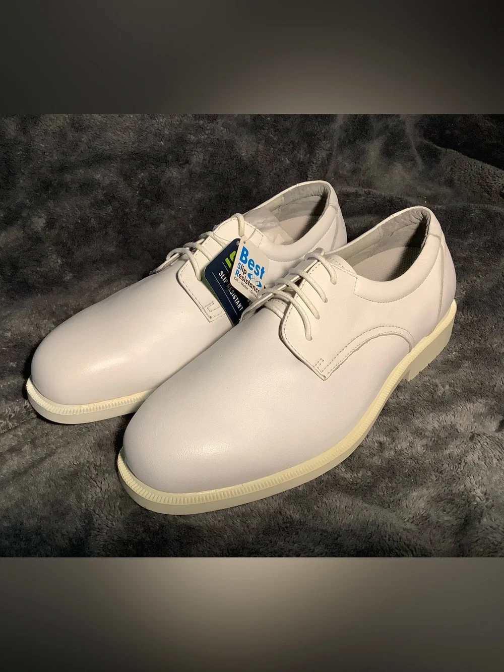 Men's White Lace-Up Oxford - SRmax Classic Work Shoe